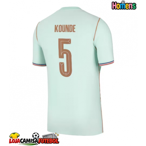 Camisa de Futebol França Jules Kounde #5 Equipamento Secundário Mundo 2026 Manga Curta
